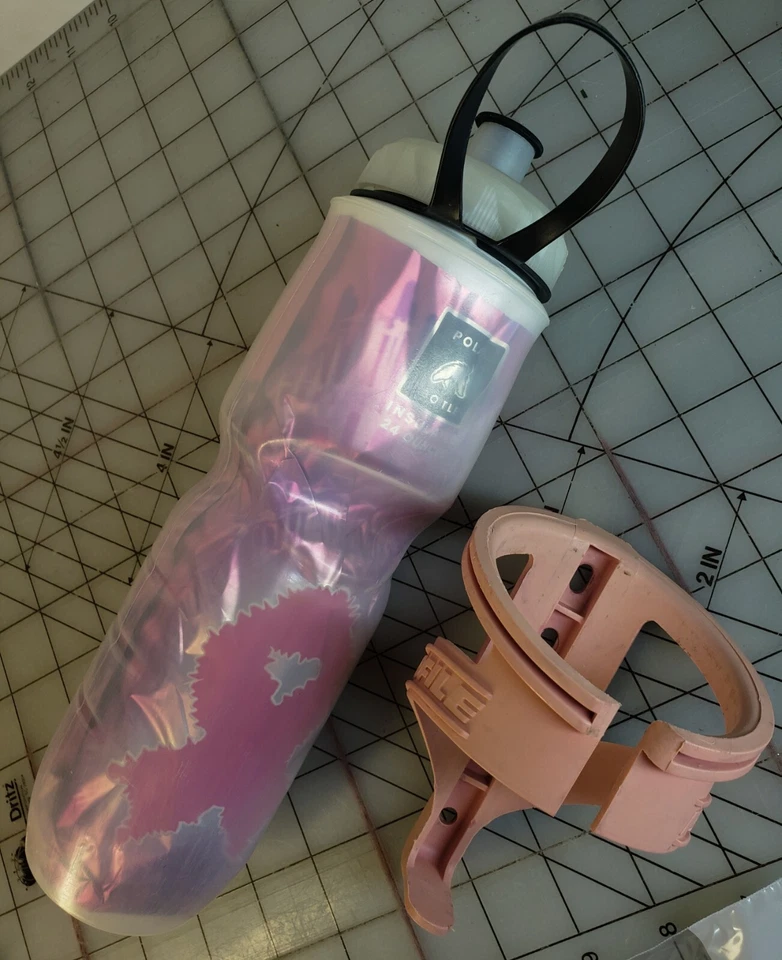 24 oz POLAR BOTTLE BREAST CANCER AWARENESS w/ PROFILE CAGE, PINK - Image 2 of 4