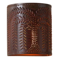 Willow Sconce Light in Rustic Tin - USA Handcrafted Fixture