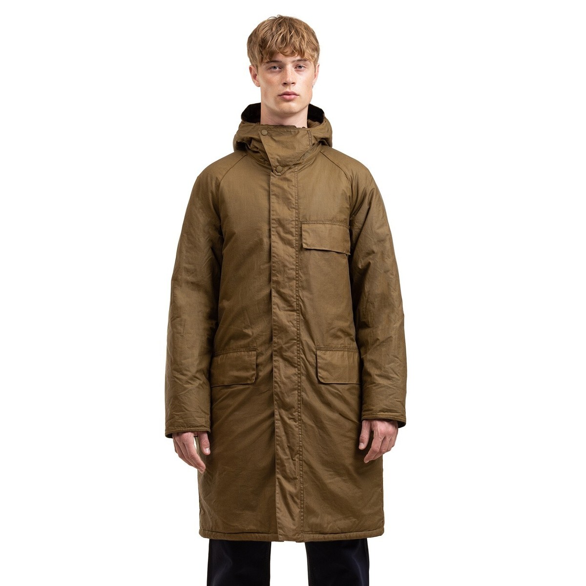 ジャケット・アウター BARBOUR X NORSE NORTH SEA PARKA Barbour x Norse Projects Mens North Sea Parka Sand Green Jacket
