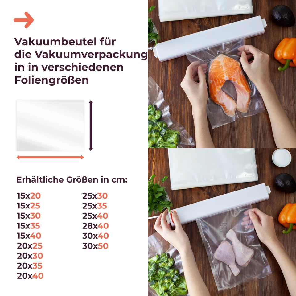 Vakuumfolie Vakuumbeutel Vakuumtüten Vakuumrolle goffriert für Vakuumierer Lavac - Bild 4 von 4