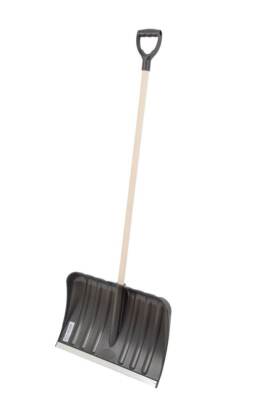 Offner Kunststoff-Schieber KSCH10, 54 cm, Robuster Holzstiel, Aluminium-Kante