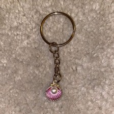 Pink Seashell Keychain