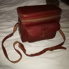 Vintage Leather Camera Case Purse - Diamond Brand Genuine Cowhide