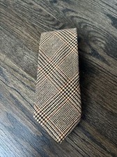Brooks Brothers Makers Mens Tie, Wool/Cashmere Glen Plaid USA