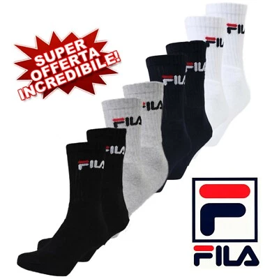 6 / 9 paia calze calzini uomo donna spugna tennis sport sportivi FILA