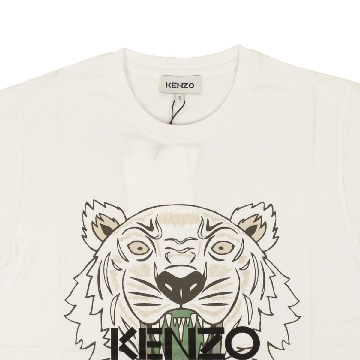 Kenzo Paris White Classic Tiger Short Sleeve T Shirt