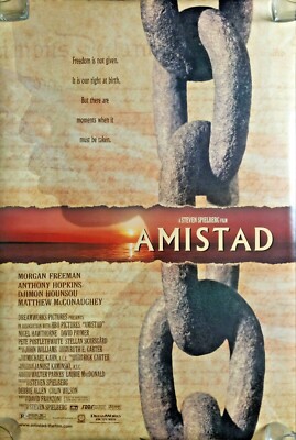Amistad 1997 Original Movie Theater Promo Poster 27x40 Rolled D/S Unused