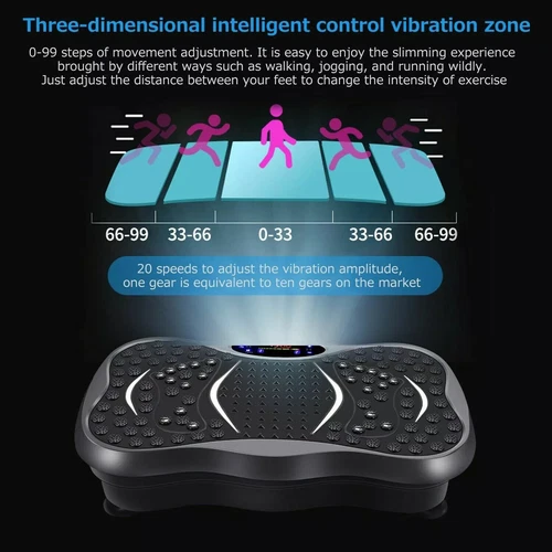 3D-Vibration Vibrationsplatte Vibrationstrainer Fitness Rüttelplatte Workout - Bild 13 von 22