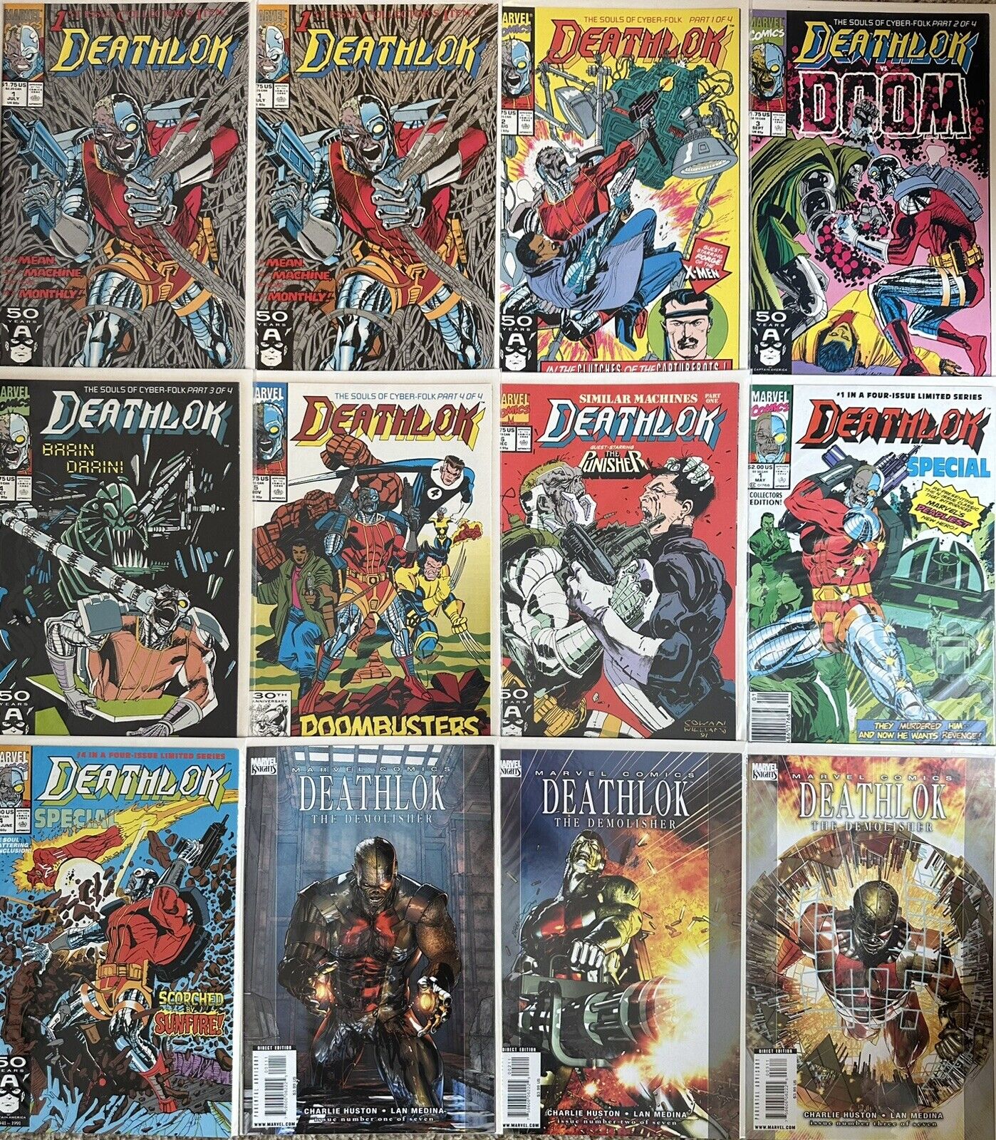 Deathlok (1991)  12 Comic Lot Issues #1-6 (Special) #1 and 4 (Demolisher) #1-3