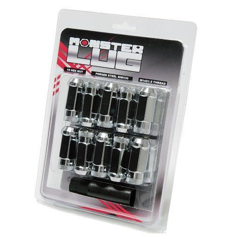 Wheel Mate Monster Locking Lug Nut Set of 4 - Chrome 14x1.50
