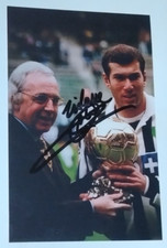 AUTOGRAFO ZIDANE ZINEDINE ZIDANE MAGLIA JUVENTUS FOTO HAND SIGNED BALLON D'OR 98