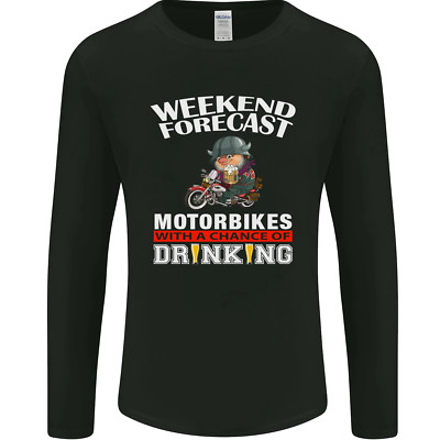 Wochenende Forecast Motorräder Herren Langärmelig Maglietta