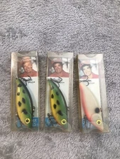 Vtg Tom Mann Designer Lure Lipless Crankbaits Shad Lot of 3 USA