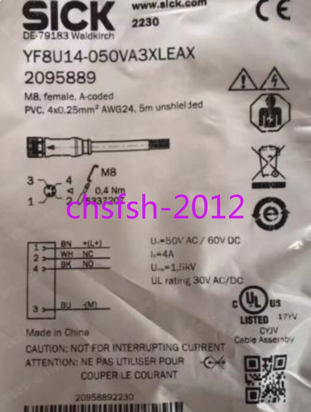 1 PCS NEW IN BOX SICK Cable sensor YF8U14-050VA3XLEAX | eBay