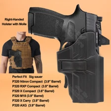 P320 Holster w/ Molle Fit Sig Sauer P320 M18 Compact P320 X Carry P320 AXG RXP