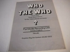 THE WHO Ginger Baker Air Force DELANEY BONNIE FRIEND 1970 Promo Poster Ad PYE...