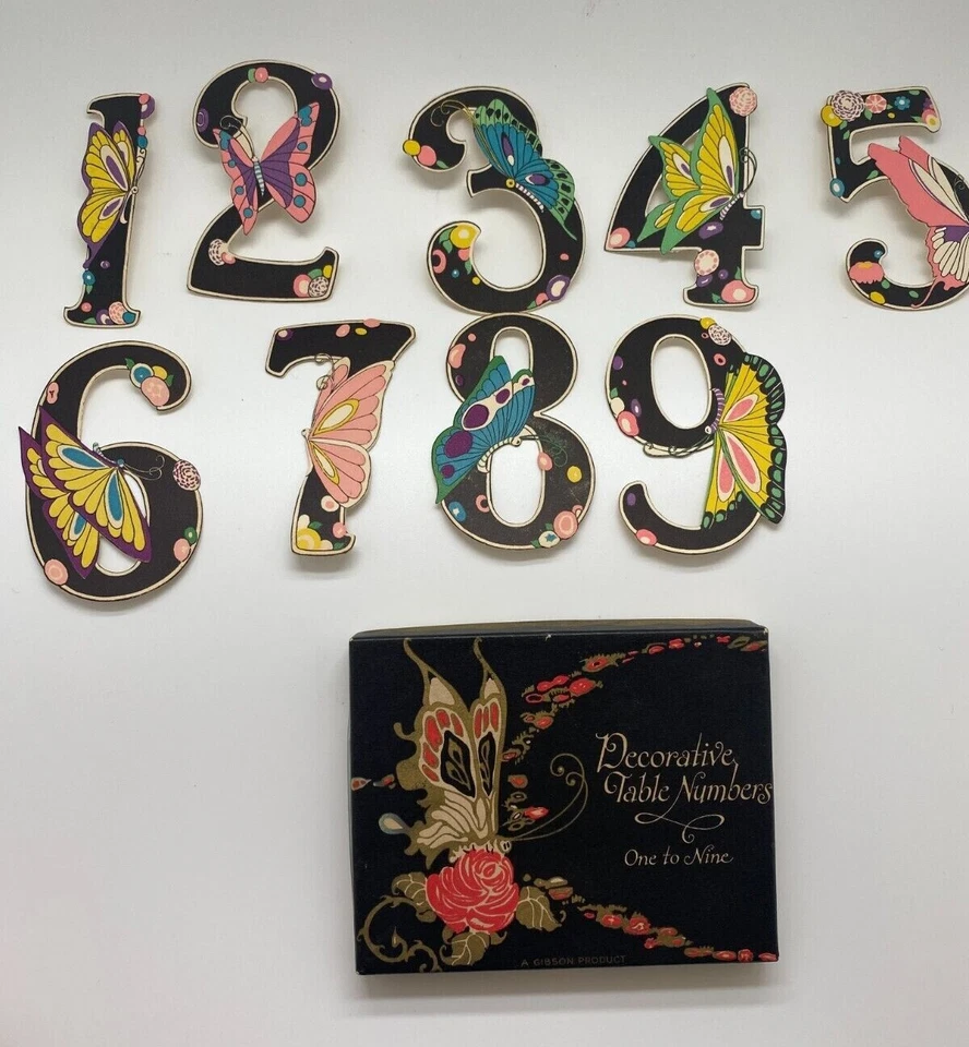 Декоративный стол номера 1-9 бабочки Gibson продукт винтажные вечеринки расходные материалы  - Изображение 3 из 4