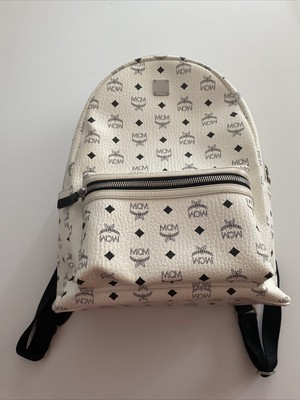 mcm backpack white medium