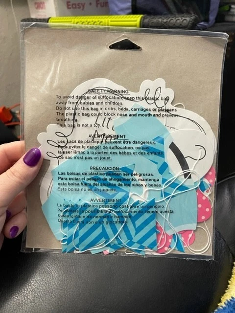 Lil Man & Lil Miss Hanging Cutouts 3ct. Gender Reveal Party Decorations Supply - Image 2 of 2