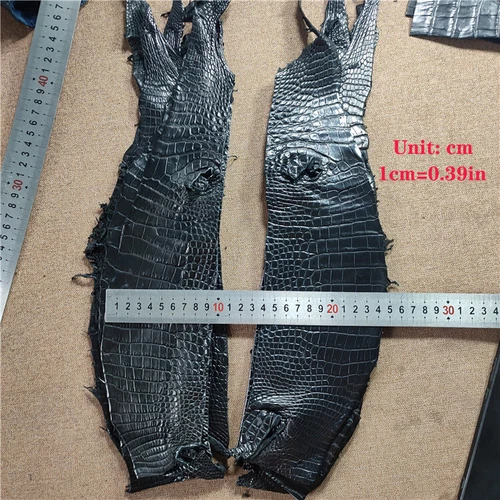 1X Real Alligator Skin Hide Genuine Crocodile Belly Leather Pelt Craft Material - Picture 5 of 10