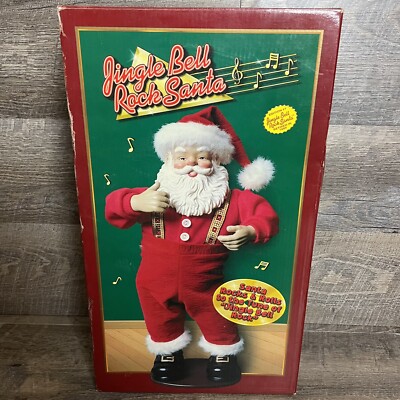 Jingle Bell Rock Animated Musical Dancing Santa Claus Vintage