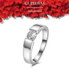 0.50 CARAT ROUND CUT CUBIC ZIRCONIA CZ 925 STERLING SILVER ENGAGEMENT RING NEW