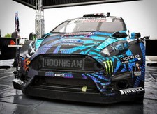 FORD FIESTA HOONIGAN RALLY SPORTS CAR ART COVER 30x20 Inch Canvas FRAMED UK