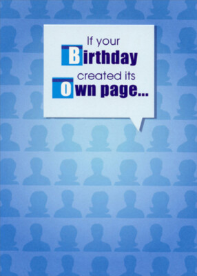 Designer Greetings Birthday Created It's Own Page Funny / Humorous Birthday Card