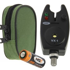 NGT Carp Fishing Bite Alarm VX1  Waterproof Black Alarm with Battery
