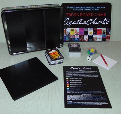 Agatha Christie Trivia Brettspiel Miss Marple Poirot 2006 Blechdose komplett sehr guter Zustand