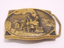 American Train Heritage Mint 1976 Brass Train Buckle