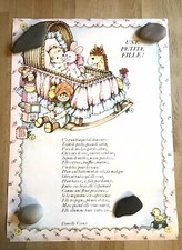 AFFICHE POSTER VINTAGE 1970 FILLE LEE DANIELLE VERNET MICHEL OKS