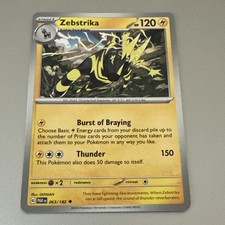 Pokemon TCG - Zebstrika - 063/182 Uncommon - Paradox Rift NM - Buy 3 Get 2 Free
