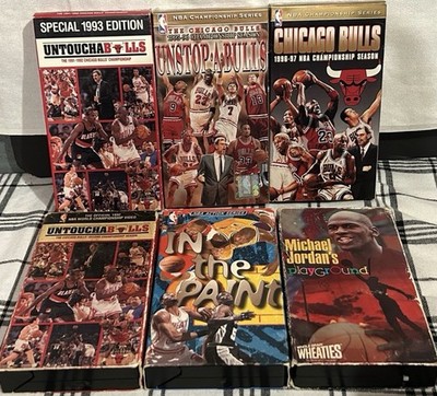 Vintage Chicago Bulls NBA VHS Tape Collection 6 Tapes Jordan Era 1 Sealed