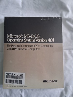New Sealed Microsoft MS-DOS 4.01  5.25'' Floppy Disks