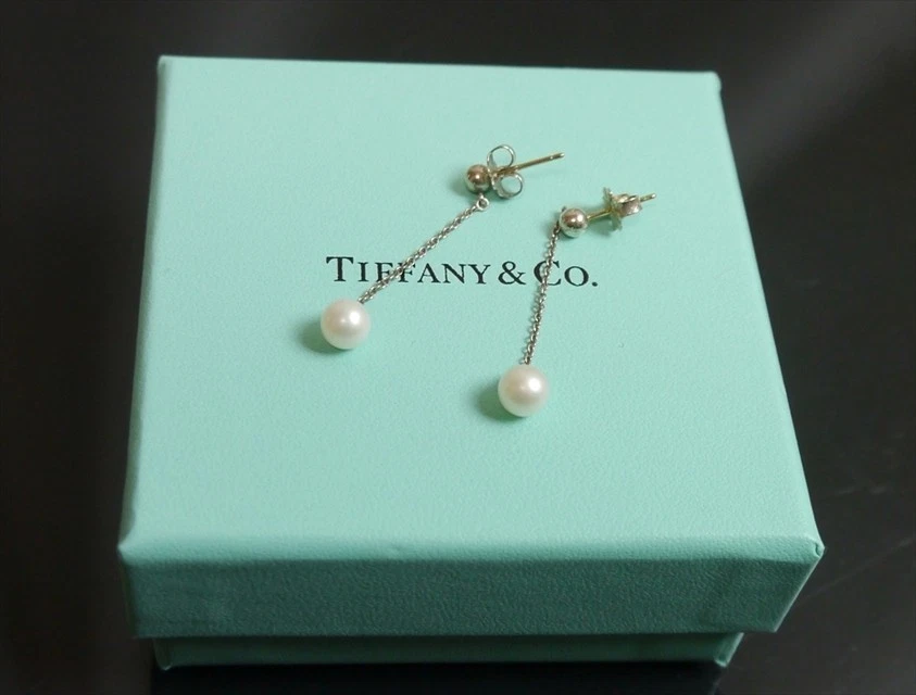 TIFFANY & Co. Ohrringe Kette Perle Silber 925