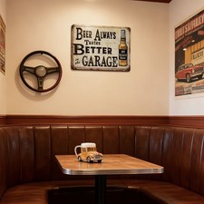 Vintage Man Cave Beer Garage Tin Metal Signs Home D cor 8x12,'Beer Always Tastes