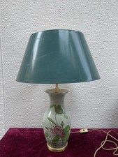 Chinesische Porzellan Lampenvase mit Lotus Motiv und chin. Gedicht-Qing Dynastie