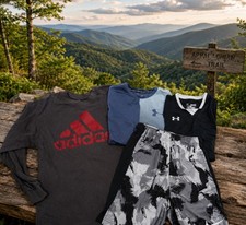 Youth Boys Lot 4 UNDER ARMOUR, ADIDAS  NIKE Shorts  Shirts Kids Size Medium