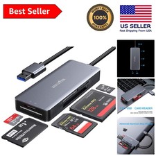 Portable USB 3.0 Card Reader with 5Gbps Transfer Rate & Intelligent Protection