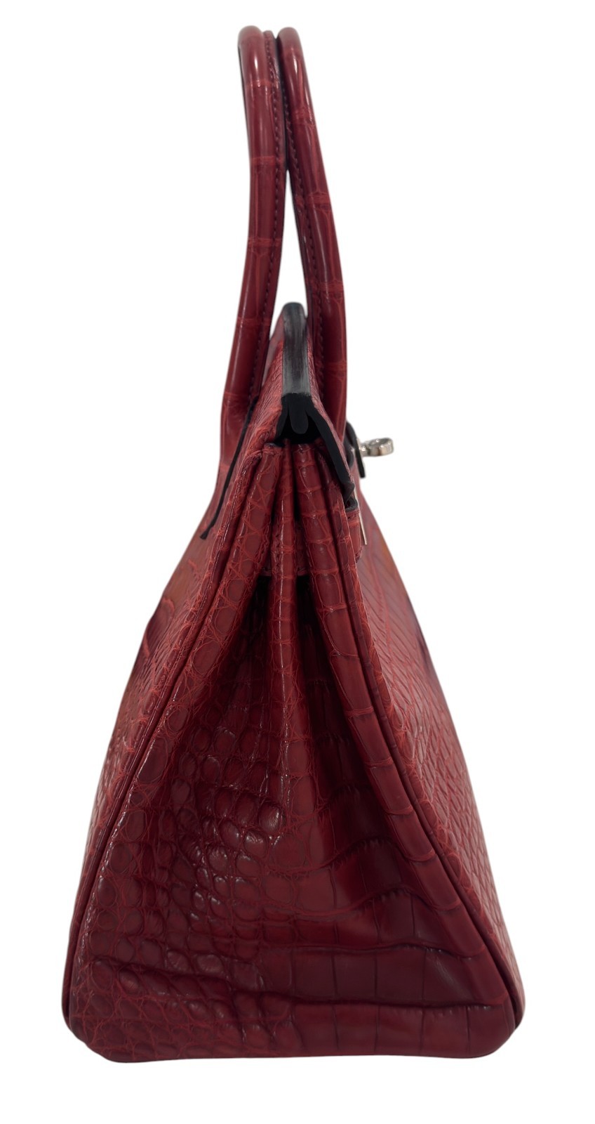 Hermes Birkin 30 Rouge H Red Matte Alligator Leather Palladium Hardware image 8
