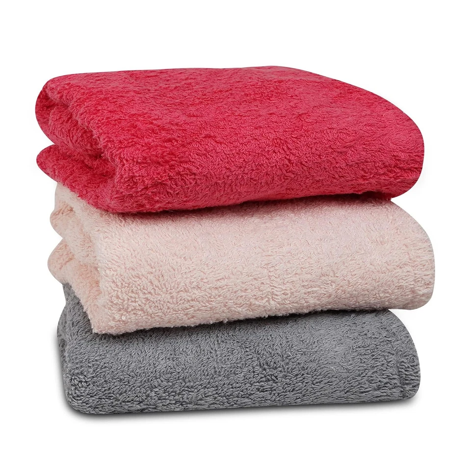 Paquete de 3 toallas envolventes para el cabello 100 % algodón para mujer - multicolor - toalla para la cabeza aprox. Foto 2 de 4