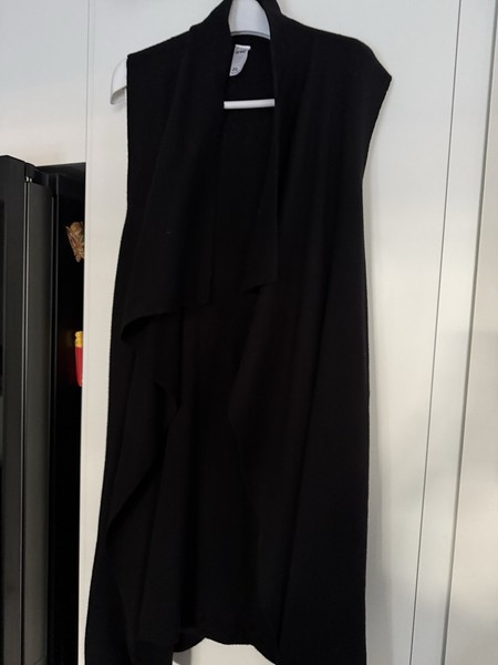 Anko Women’s Black Solid Open-Front Knit Sleeveless Cardigan Jumper 20