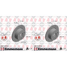 2x ZIMMERMANN SPORT Z BREMSSCHEIBEN 279mm GELOCHT HINTEN passend f&uuml;r MERCEDES /8