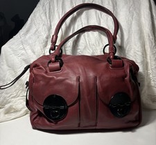 Mimco , vintage, large collectors Burgundy Red Leather,turn lock, RARE,unused