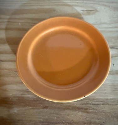 Vintage Bauer Pottery 6 Inch Soft Orange Plate