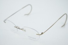 RARE VINTAGE Giorgio Armani eyeglasses frame TITANIUM Gold round glasses GA 176