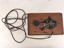 Nice Morse Code CW Key + Mounting Plate / Old Vintage Ham Radio Tube Transmitter