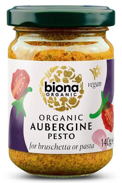 Biona Organic Aubergine Pesto (140G) - Image 3