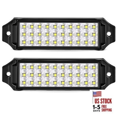 Flush Mount LED Pod Lights, 2PCS 40W Bumper Backup Reverse Spot Off-Road White